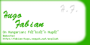 hugo fabian business card